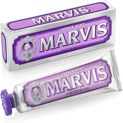 Marvis Whitening Mint Toothpaste 85ml - Freshens Breath, Removes Stains, Whitens Teeth, Prevents Cavities with Floral Notes