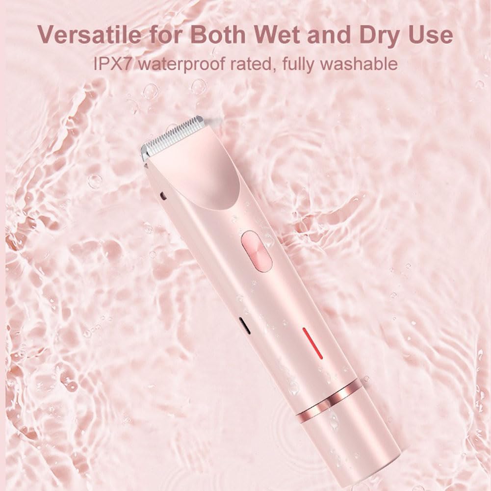 Two-Head 2-in-1 Electric Shaver – Painless Hair Remover for Women, IPX7 Waterproof
