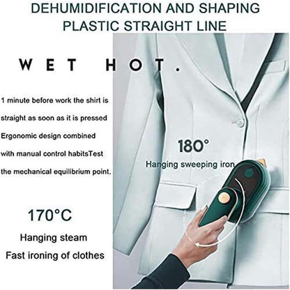 Handheld Steam Iron - 2-in-1 Garment Steamer & Dry Iron, Fast Heating, Rotatable Handle for Home & Travel