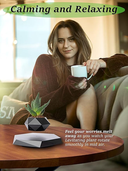 Levitating - Bonsai Planter Pot, Magnetic Floating Planter, Stylish Decor, Tranquil Home & Office Decor, Great Gift Idea, Magnetic Levitation Technology.