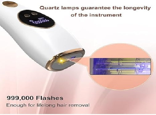 Ice Cold IPL Hair Removal Device with Ice Cooling, 99o,ooo Flashes, Laser Hair Removal, 5 Energy Level, Permanent, Painless, Long lasting Hair Removal, Whole Body at Home for Women and Man.